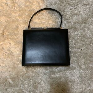 1950s Nicholas Reich Genuine Black Leather Purse Pocketbook With Change Purse EC